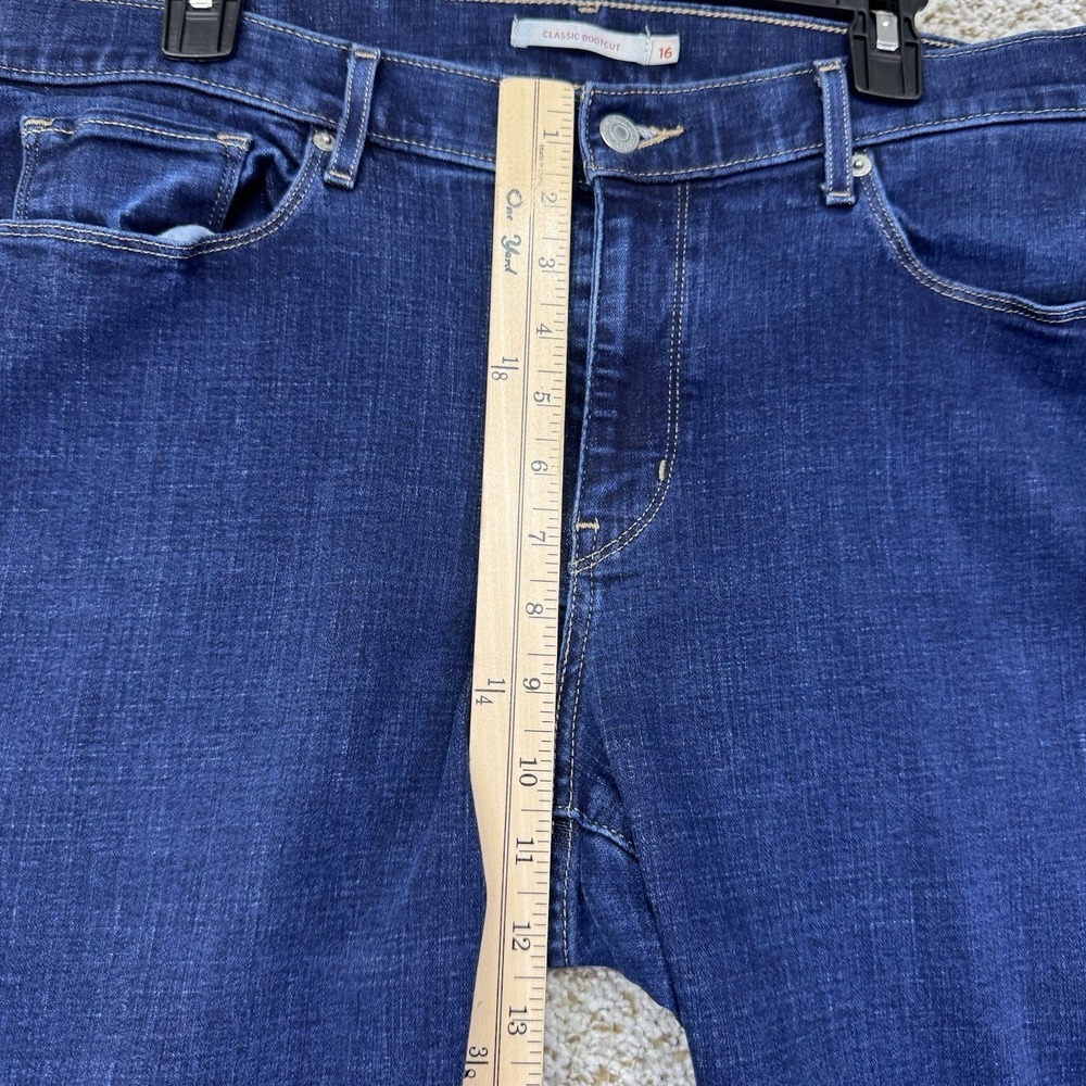 Levi's Classic Bootcut Jeans Women's Size 16 Dark Wash Med Rise Cotton Pockets - Picture 5 of 12